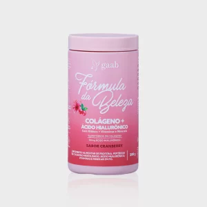 Gaab Colágeno + Ácido Hialurônico (Sabor a Cranberry) : Pote 200g