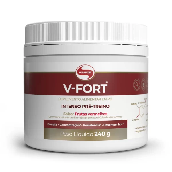 V-Fort (Pré-treino) - Pote 240g (Frutas Vermelhas)