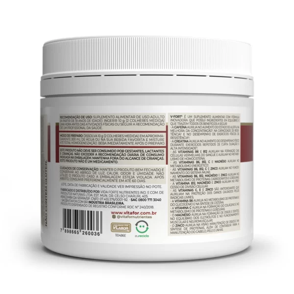 V-Fort (Pré-treino) - Pote 240g (Frutas Vermelhas) - Image 3