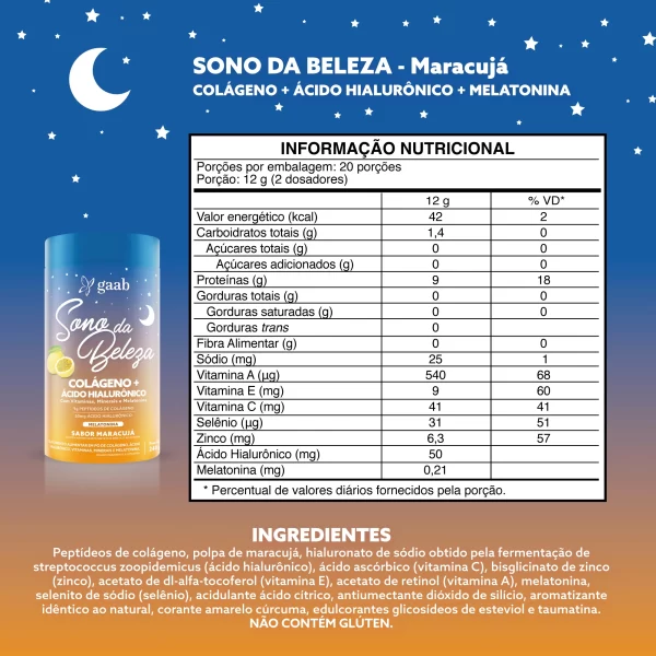 Sono de Beleza (Sabor a Maracuja) - Pote 240Gr - Image 3