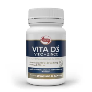 Vita D3 + C + Zinco : 30 cápsulas